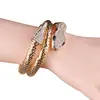 Pulsera y Collar Mismo Estilo Louis Europeo y Americano Gama Alta Elegante Moda Exagerado Animal Serpiente Collar de Metal Pesado Exportación