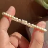 Pulsera de Cuentas Coloridas Kitty de Seis Piezas para Mujer, Linda Pulsera Dopamínica Zen Combinable, Pulsera para Parejas/Novia