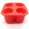 Venta al por mayor del fabricante Taza de Hielo de Silicona con 4 Agujeros Cubito de Hielo Redondo Creativo Molde de Taza de Hielo con 4 Agujeros Molde de Bandeja de Hielo de Silicona para el Hogar