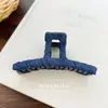 Pinza para el Cabello de Tela de Mezclilla Vintage Rayas Rojas y Azules Wrap-Around, Elegante Pinza Tiburón para Recogidos en la Parte Trasera de la Cabeza Accesorio para el Cabello