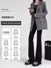 Pantalones de Maternidad Ropa de Abrigo Otoño Cintura No Constrictora Pantalones Ligeramente Acampanados Otoño/Invierno Más Terciopelo Embarazo Estatura Baja Yoga Pantalones Tiburón