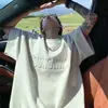 Camiseta Casual Masculina da Moda de Verão com Marca em Relevo, Moda Jovem Versátil de Manga Curta, Nova Camiseta Esportiva Gola Redonda