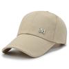 Canvas Baseball Cap Homens de aba longa M Iron Label Hat Sanduíche Sunshade Sunscreen Cap Outdoor Fishing Cap Mulheres