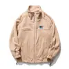 Sudadera de forro polar estilo japonés chaqueta de lana de cordero para hombre, otoño e invierno, chaqueta de forro polar con cuello alto para pareja, ropa exterior casual para estudiantes