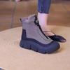 Botas de Cuero Cálidas Forradas de Polar, Botas de Algodón, Nuevas Botas de Nieve de Caña Alta con Suela Gruesa para Mamás Invierno 2026, Botines Ligeros de Suela Blanda