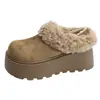 Botas de Nieve Gruesas de Felpa Multiusos para Mujer 2026 Invierno Nuevas Slip-on Versátiles Birken Zapatos de Algodón