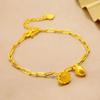 Pulsera de oro Shihuan de dos tonos latón chapado en oro Colgante de loto diseño de loto ins moda nacional joyería de regalo para novia
