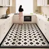 Tapetes de Cocina de PVC Limpiables Sin Lavar Antideslizantes Impermeables a Prueba de Aceite Tapetes Domésticos para Piso Alfombra de Cuero Anti-Suciedad para Vestíbulo Entrada