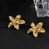 Nuevos Pendientes Europeos y Americanos de Acero Inoxidable, Pendientes Exagerados de Acero de Titanio Transfronterizos, Joyería para Mujer de Oro de 18 quilates, Pendientes Negros de Alta Gama