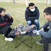Juego de Tetera para Exteriores Olla con Juego de Vajilla Combinación de Olla Alúmina Portátil Camping Juego de Olla Tetera