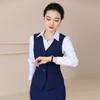 Colete de trabalho terno profissional feminino moda OL slim fit negócios colarinho branco banco hotel recepção macacão de barbeiro
