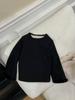 Liquidação: Camiseta Base Estilosa com Manga Flare Forrada de Fleece e Barra Desfiada para Meninas, Top de Camada Interna com Alta Elasticidade para Crianças