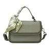 Bolsa quadrada pequena portátil vintage feminina 2025 novo estilo coreano costura contraste cor ins moda elegante bolsa de ombro crossbody