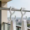 Cerradura de plástico para secar ropa a prueba de viento en casa, gancho para abrigos de armario con hebilla anticaída, gancho S de cocina para colgar