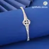 Pulseira Irregular de Cobre com Zircônia Incrustada em Forma de Coração de Luxo Leve de Alta Qualidade, Venda Quente Transfronteiriça, Joia de Mão Exquisita, Fashion e Versátil