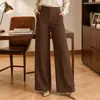 Pantalones negros rectos de cintura alta para mujer, adecuados para ir al trabajo, con efecto adelgazante, pantalones largos versátiles, pantalones profesionales para mujer transfronterizos