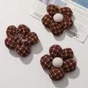 Tecido cor Maillard poá tridimensional florzinha flor de cinco pétalas DIY adorno de cabeça acessórios de cabelo material para acessórios de cabelo atacado