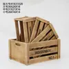 Caja de Madera para Frutas de Supermercado Accesorios de Madera para Bodas Caja de Madera para Almacenamiento Caja de Madera Rectangular Retro Caja con Marco de Madera Retro Puesto Callejero