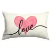 Funda de Almohada para el Día de San Valentín Transfronteriza, Decoración de Ambiente Festivo, Funda de Cojín para Sofá del Hogar, Funda de Cojín para Dormitorio con Estampado de Amor