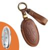 Estuche para Llave de Coche Moderno Corea del Sur Transfronterizo Especial Puntada Hecha a Mano Piel de Vaca Genuina Retro de Alta Gama Hebilla Protectora