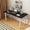 Mesa Plegable para Computadora de Escritorio, Escritorio con Bordes Envueltos, Escritorio para Escribir en Casa, Mesa de Estudio, Casa de Alquiler, Mesa de Comedor Simple, Tocador
