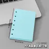 Núcleo Interior de Cuaderno A7 Papel de Hoja Suelta 6 Agujeros Página Interior Diámetro Pequeño Agujero Núcleo de Reemplazo Colorfuled Nota Papel Blanco para Escribir