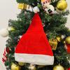 Jiaqi Decorações de Natal Pelúcia Curta Esponja Composta Chapéu de Natal Vermelho Chapéu de Natal Adulto Esponja