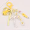 DIY Bonito Coração Dos Desenhos Animados Coelho Carro Chaveiro Criativo Arco Carta Bead Cadeia Pendurado Fone de Ouvido Capa Decoração