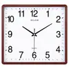 Reloj de Pared Grande Silencioso Estilo Nórdico Cuadrado con Calendario Reloj de Cuarzo Esfera Creativa Minimalista Moderno de Moda Reloj para el Hogar