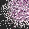 Lantejoulas de unha de fábrica alto brilho espelho prata coloridas PET material solúvel Artesanato de Natal joias impressão fluxo cânhamo