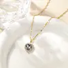 Collares de Doce Piedras de Nacimiento Transfronterizos Europeos y Americanos de Venta Caliente, Adornos para el Cuello de Gama Alta, Cadenas para la Clavícula en Forma de Corazón con Circonita Microincrustada Venta al por Mayor