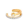 Venta Caliente Transfronteriza Europea y Americana Plata de Ley S925 Ins Circonita Micro-Pavimentada Estrella de Ocho Puntas Simple y Versátil Diseño de Alta Gama Clip para Oreja