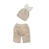 Set de disfraz de conejito para fotografía de recién nacidos de mes completo transfronterizo, tejido con hilo, incluye gorro y pantalón, ropa para niños