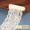 Borda Elástica de Renda com 8cm de Largura Decoração Vazada para Cortinas, Roupas, Decote, Barra de Saia Material de Tecido DIY