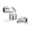 Qien Cotovelo de Aço Inoxidável 304 90 Graus Rosca Externa Dupla Rosca Externa Ângulo Reto Rosca Externa Conector de Tubulação 1/2 Polegada 3/4 Polegada 1 Polegada