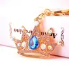 Chaveiro de carro de cristal com coroa de diamante criativa da moda, pingente de acessórios para bolsa feminina, chaveiro atacado 776