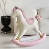Globo de foil de caballo de madera 3D de dibujos animados estilo Ins caballo balancín decoración de escena de fiesta de cumpleaños infantil venta al por mayor