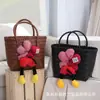Bolso de Mano de Verano Estilo Cesta para Mujer, Nuevo Bolso Tote Tejido 2026, Bolso para Llevar Cosas Varias al Trabajo