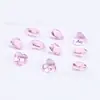 Vidrio con forma de corazón de venta caliente de fábrica, vidrio con forma de corazón 3*3-8*8mm vidrio blanco, vidrio rosa, vidrio azul marino, piedras sueltas al por mayor
