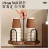 Dispensador de Vasos Desechables, Estante de Almacenamiento de Vasos de Agua de Madera Maciza de Alta Gama, Portavasos de Papel de Escritorio para Café y Té