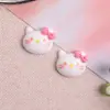 Mini Cabeça de Gato Brilhante Fofa DIY Case para Celular de Resina Grampo de Cabelo Feito à Mão Elástico de Cabelo Patch Acessórios para Decoração de Copo d'Água