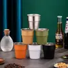 Taza de Cerveza Simple para Exteriores, Taza Práctica para Barbacoa, Taza de Café de Acero Inoxidable 304, Taza Esmaltada, Taza de Agua para Acampar