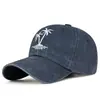Protección Solar Gorra de Sol con Visera Curva Venta al por Mayor Gorra de Béisbol Moda Exterior Palmera Lavable Retro Europeo y Americano Versátil