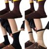 La Sensación Retro es Tan Cómoda. Los calcetines de color contrastante hasta la pantorrilla combinan súper bien y están llenos de sabor coreano. el Nuevo Estilo de Longitud Media para Otoño