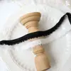 Tela de encaje plisado elástico blanco y negro, encaje, accesorios de encaje elástico, materiales para joyería mori de falda