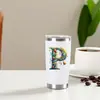 Taza de coche de acero inoxidable de 20 oz, doble vacío, sublimación, taza para hielo, taza térmica portátil para exteriores, logotipo