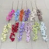 Flores artificiais de estrela de cinco pontas estilo Monet com 2 hastes, flores falsas para decoração de casamento e casa, atacado