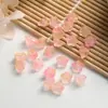 Névoa de Lótus flor de chifre pequena gradiente vidro diy brincos de miçangas feitos à mão acessórios grampo de cabelo antigo material para adorno de roupa chinesa