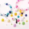 4-10mm ABS Agujero Recto Perlas de Imitación Redondas Hecho a Mano DIY Pulsera Collar Materiales para Ensartar Accesorios de Ropa Accesorios