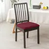 Juego de Fundas Elásticas de Punto para Sillas de Comedor para Hogar y Hotel, Funda Completa para Silla, Nuevo Modelo Transfronterizo, Color Sólido Simple